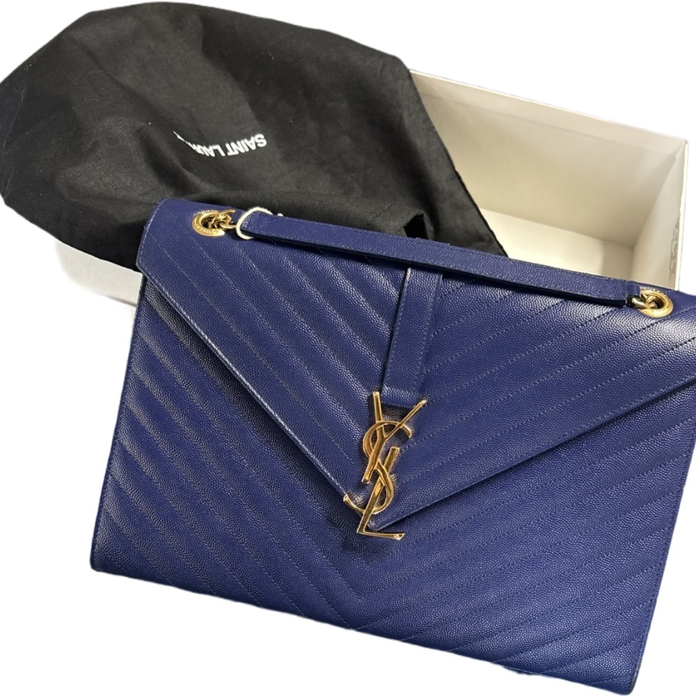 🔥🔥Saint Laurent Blue Quilted Leather Bag NWOT🔥